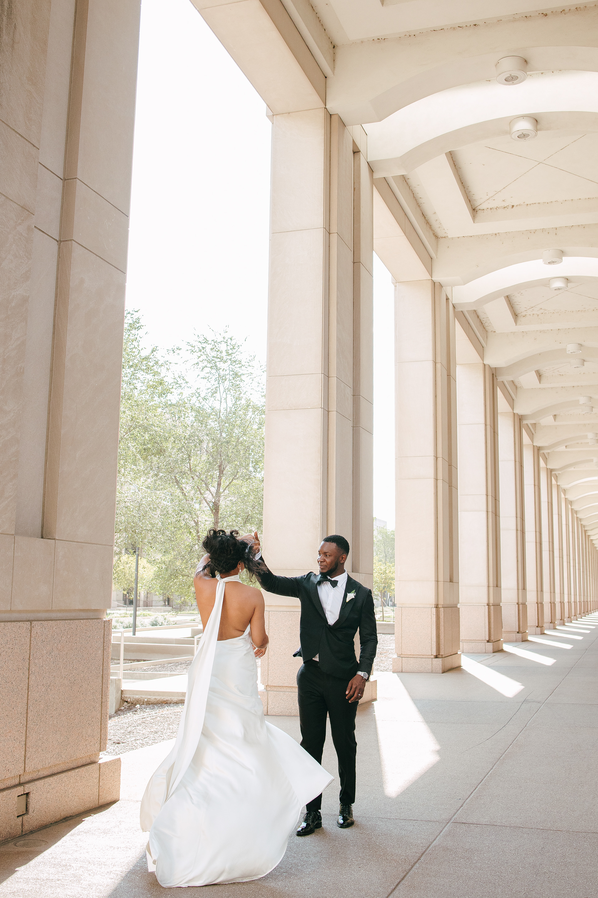 Wedding portrait in soft light